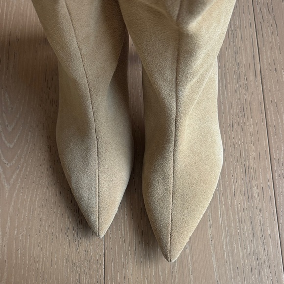 NEW! Zara Beige Heeled Boots - Picture 2 of 5